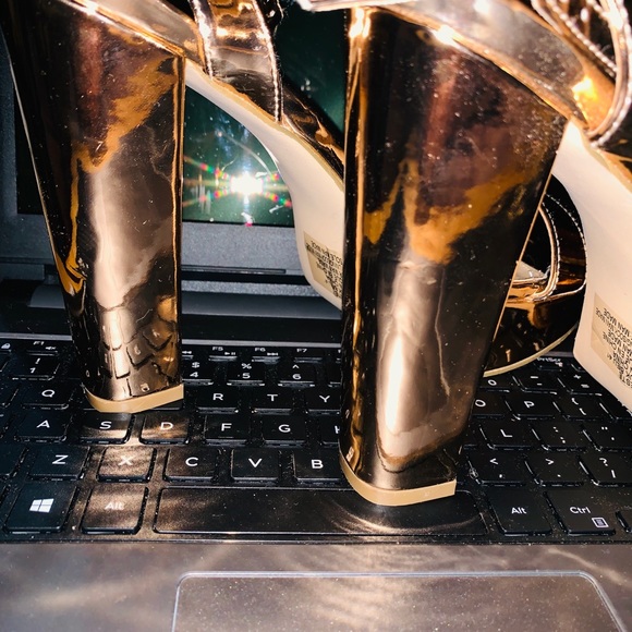 Rose Gold Platform Sandals - Picture 4 of 6